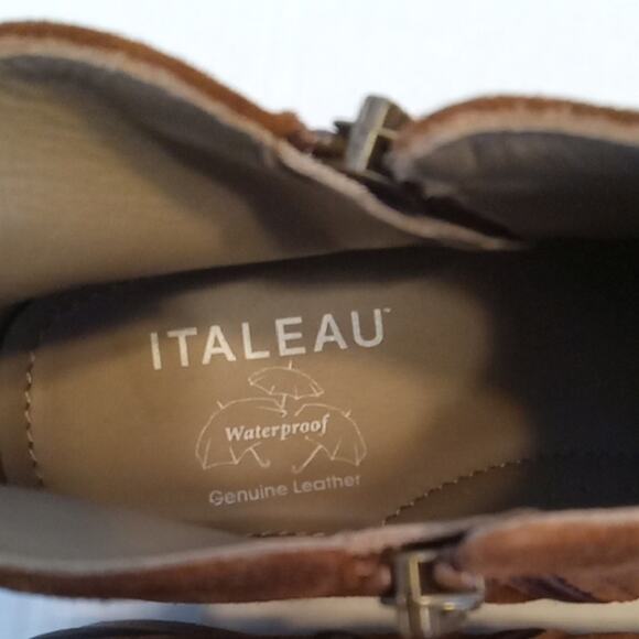 Italeau Women's Size 8.5 Waterproof Brown Town Suede Boots. Comfy, Casual - Picture 2 of 8